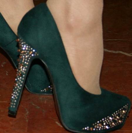 zapatos de color petróleo