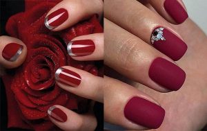el color rojo corinto se utiliza mucho como color de uñas